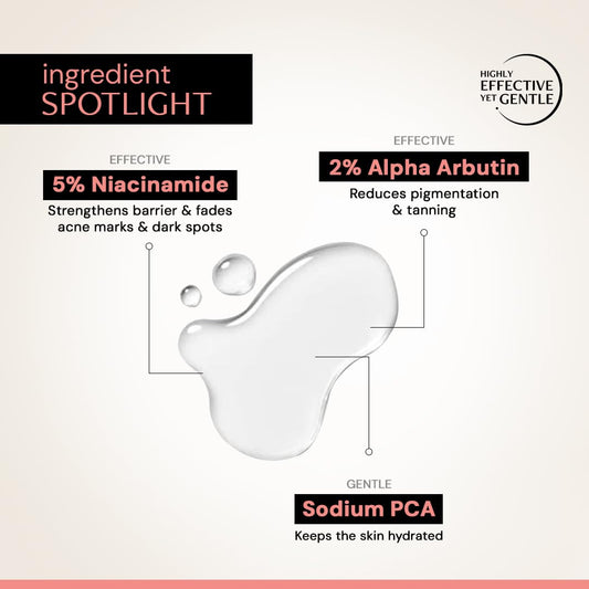 Deconstruct 5% Niacinamide Serum + 2% Alpha Arbutin Clearing Serum, 20 ml