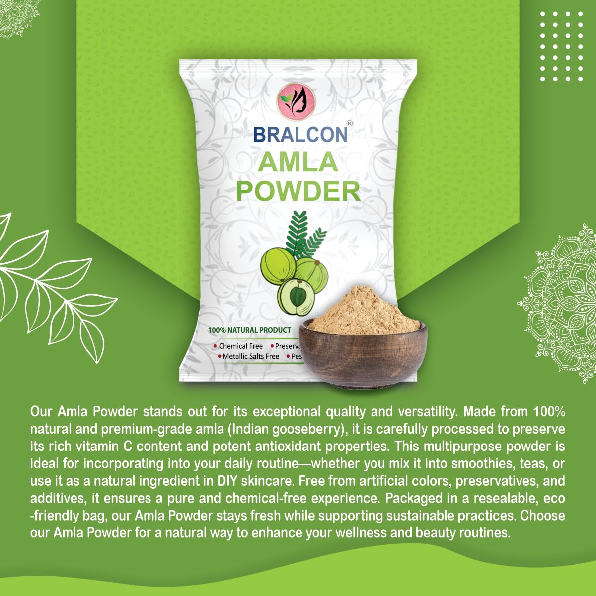 Bralcon Raw Amla, 100 gm | Whole Dried Amla