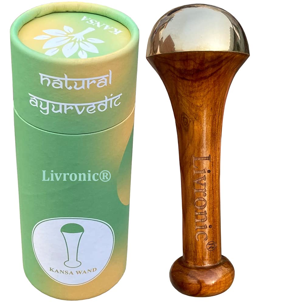 Livronic® Kansa Wand Face, Body & Foot Massager Foot Massager With Wooden Handle