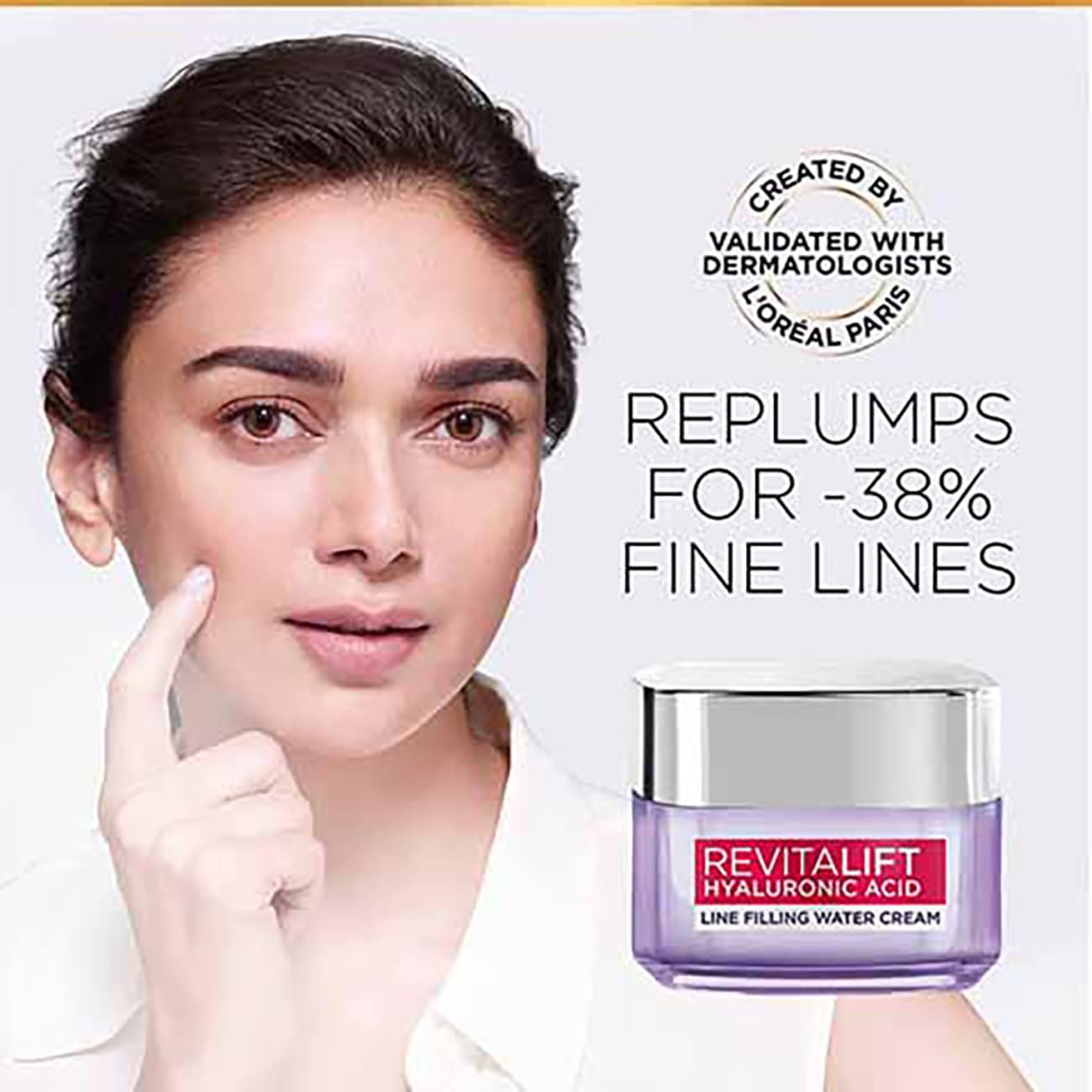 L’Oréal Paris Day Cream for Women, Hydrates and Replumps, For Radiant Skin, Revitalift Hyaluronic Acid, 15ml
