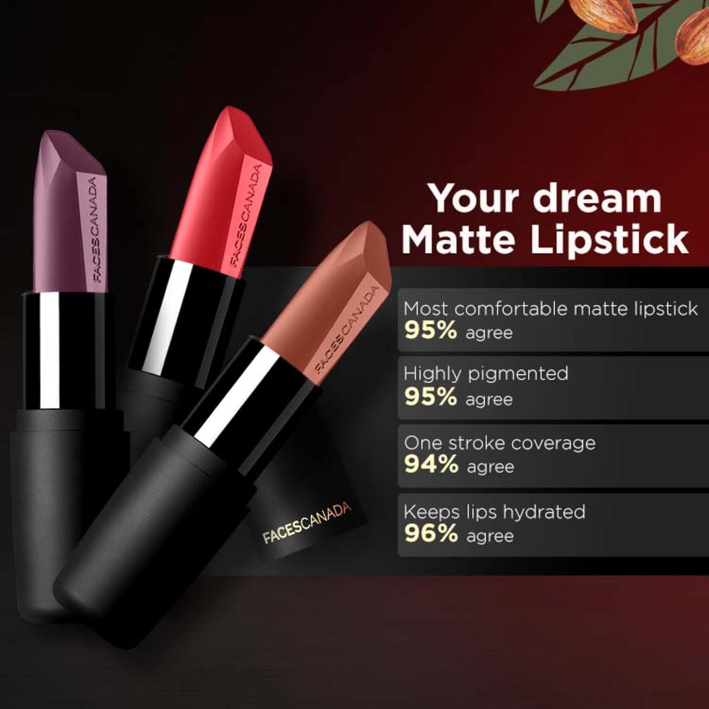 Faces Canada Weightless Matte Lipstick, Blazing Blush , 4gm