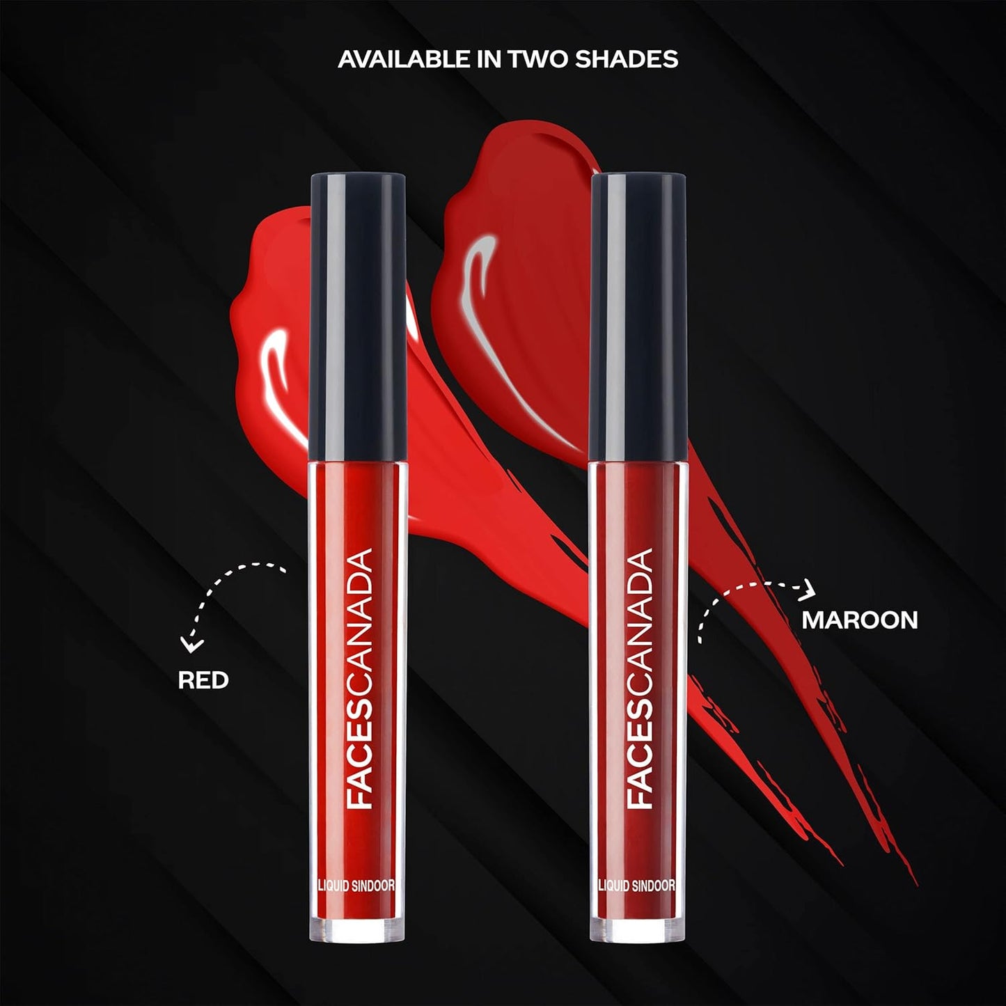 FACES CANADA Liquid Sindoor - Maroon, 2.5 ml | Highly Pigmented Rich Color | Quick Drying & Long Lasting | Velvet Matte Finish | Water-Proof | Smudge-Proof