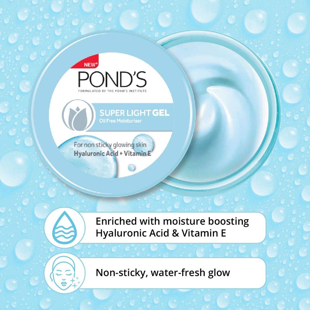 Pond's Super Light Gel Moisturiser, Oil-Free Moisturiser, 25 gm