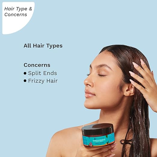 Pilgrim Korean Argan Oil Hair Mask For Dry & Frizzy Hair With White Lotus And Camellia ,200ml
