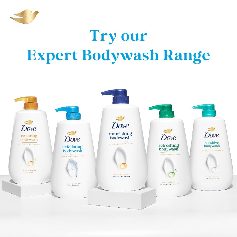 Dove Exfoliating Bodywash with Triple Hydration Serum, 825ml
