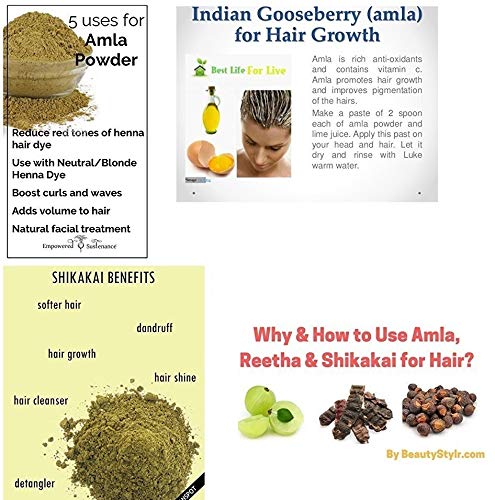 Online Quality Store Amla, Reetha, Shikakai Powder Combo powder Pack for Hair|reetha amla shikakai combo powder|hair shampoo family pack (Pack of 3 ,Total 2700g Pack)