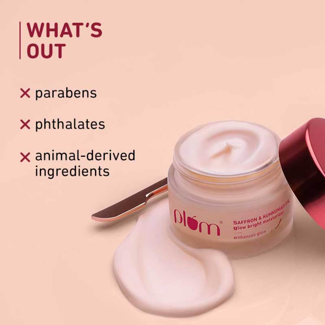 Plum Saffron & Kumkumadi Oil Daily Glow Bright Moisturizing Cream | Quick-Absorbing Day Cream to Brighten Skin, Enhance Glow | with SPF 35 for UVA/UVB Protection | All Skin Types | Women & Men | 50g