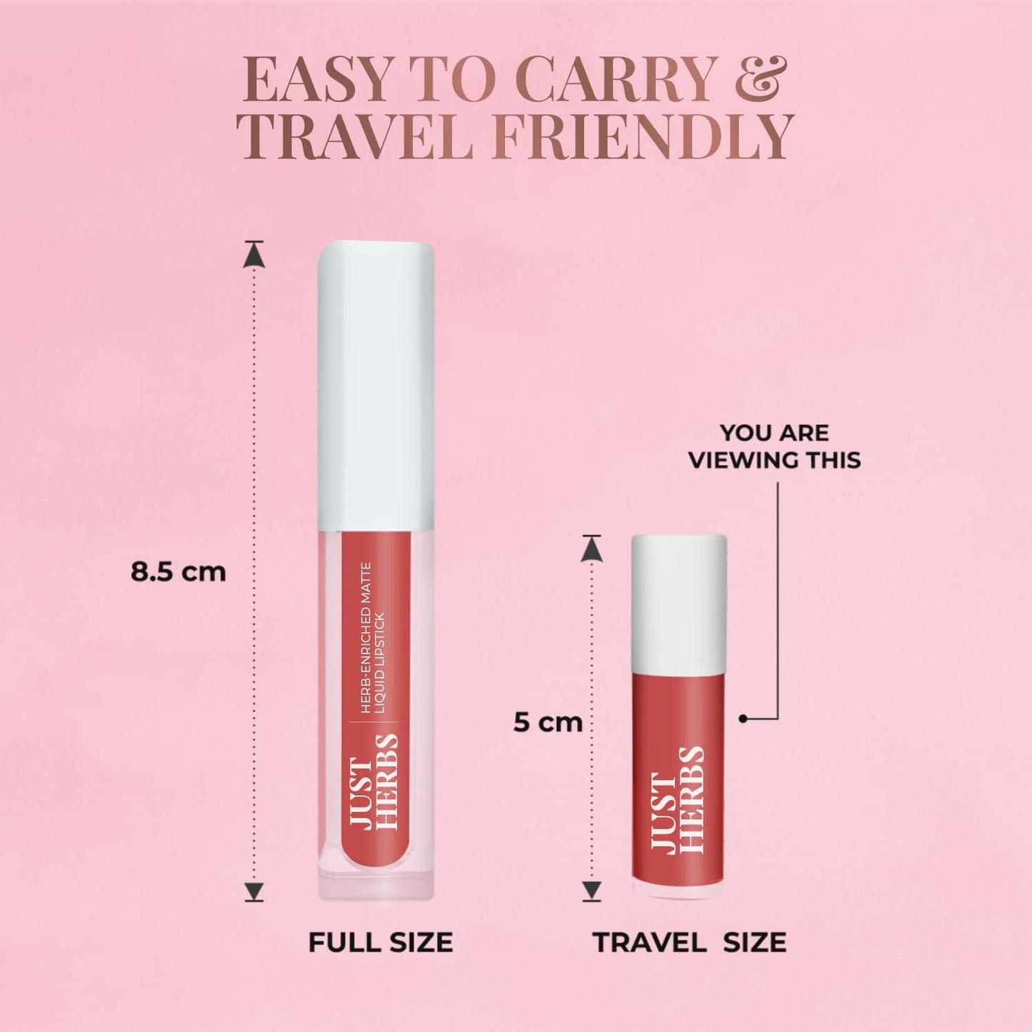 Just Herbs Ayurvedic Liquid Lipstick Kit Set of 5, Deeps & Reds, 5 ml