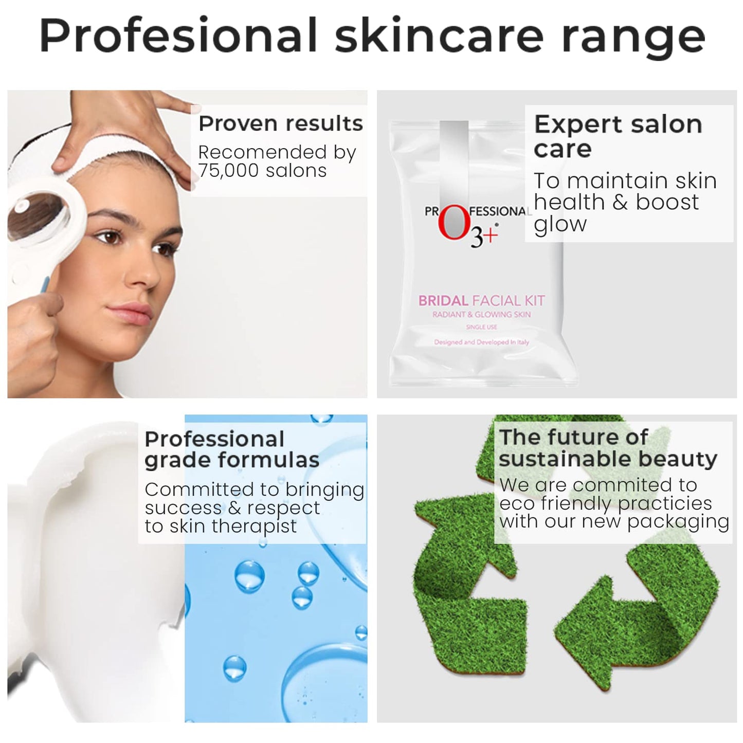 O3+ Bridal Facial Kit for Radiant & Glowing Skin, (60g+69ml)