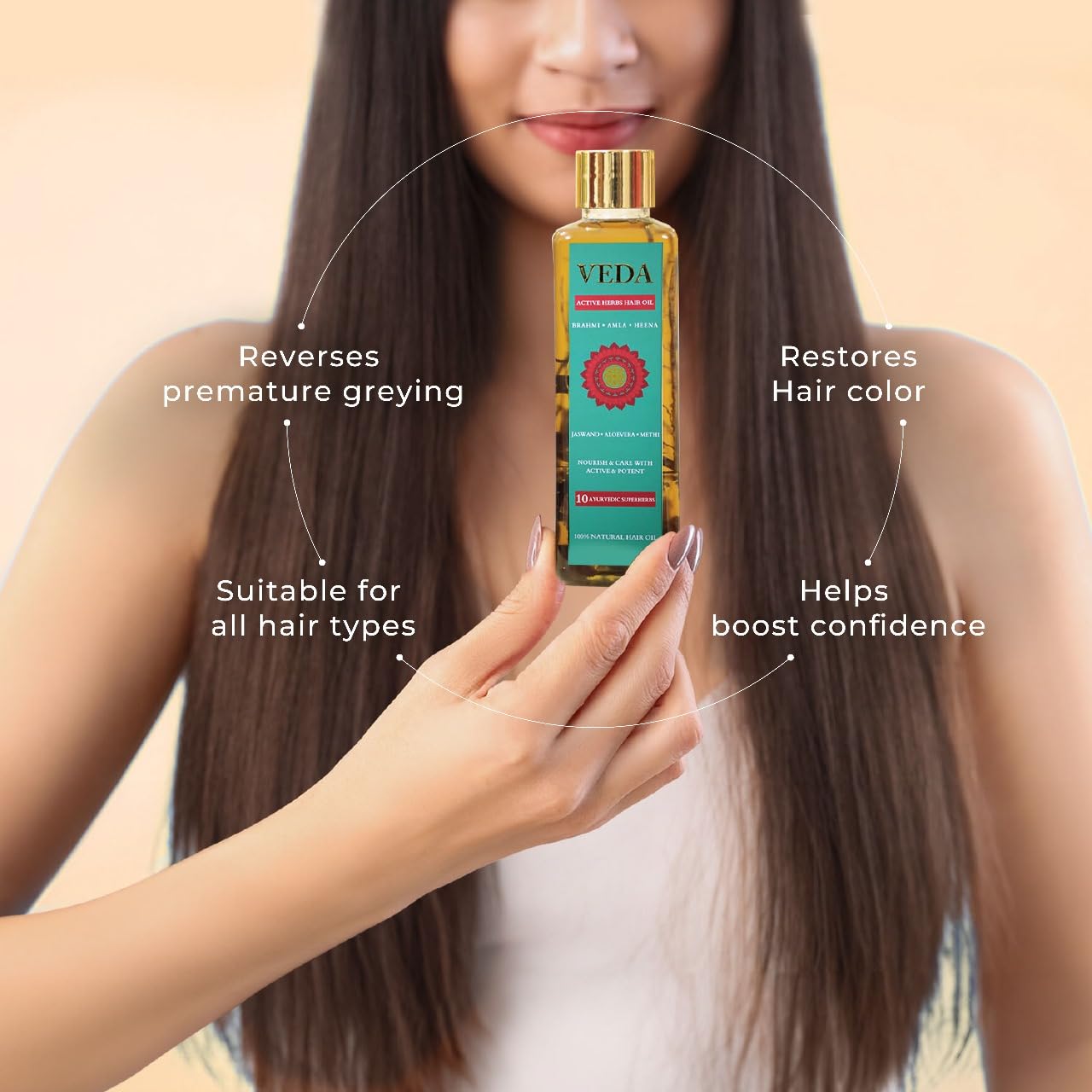 Veda Ayurvedic Cold Pressed Hair Oil, 200 ml