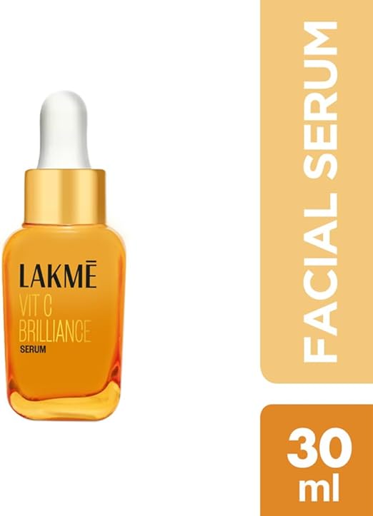 Lakme 9To5 Vitamin C+ Facial Serum with 98% Pure Vitamin C complex, Improves Skin textures, Brightens, and gives Healthy, Glowing skin, All Skin Types, 30ml