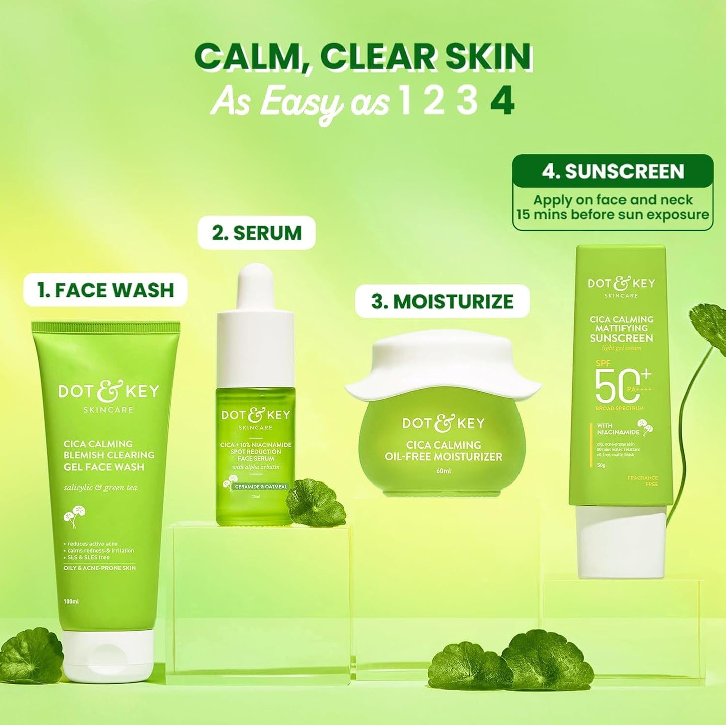 Dot & Key CICA Calming Mattifying Sunscreen SPF 50 PA++++, 80 gm
