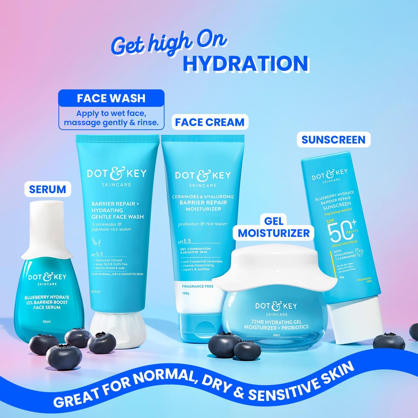 Dot & Key Barrier Repair + Hydrating Gentle Face Wash With Probiotic, 175 ml