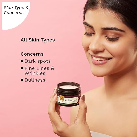 Pilgrim French Red Vine Anti Aging Night Cream For Women With Retinol, Mulberry & Vitamin C For Glowing Skin & Skin Repair - 50g