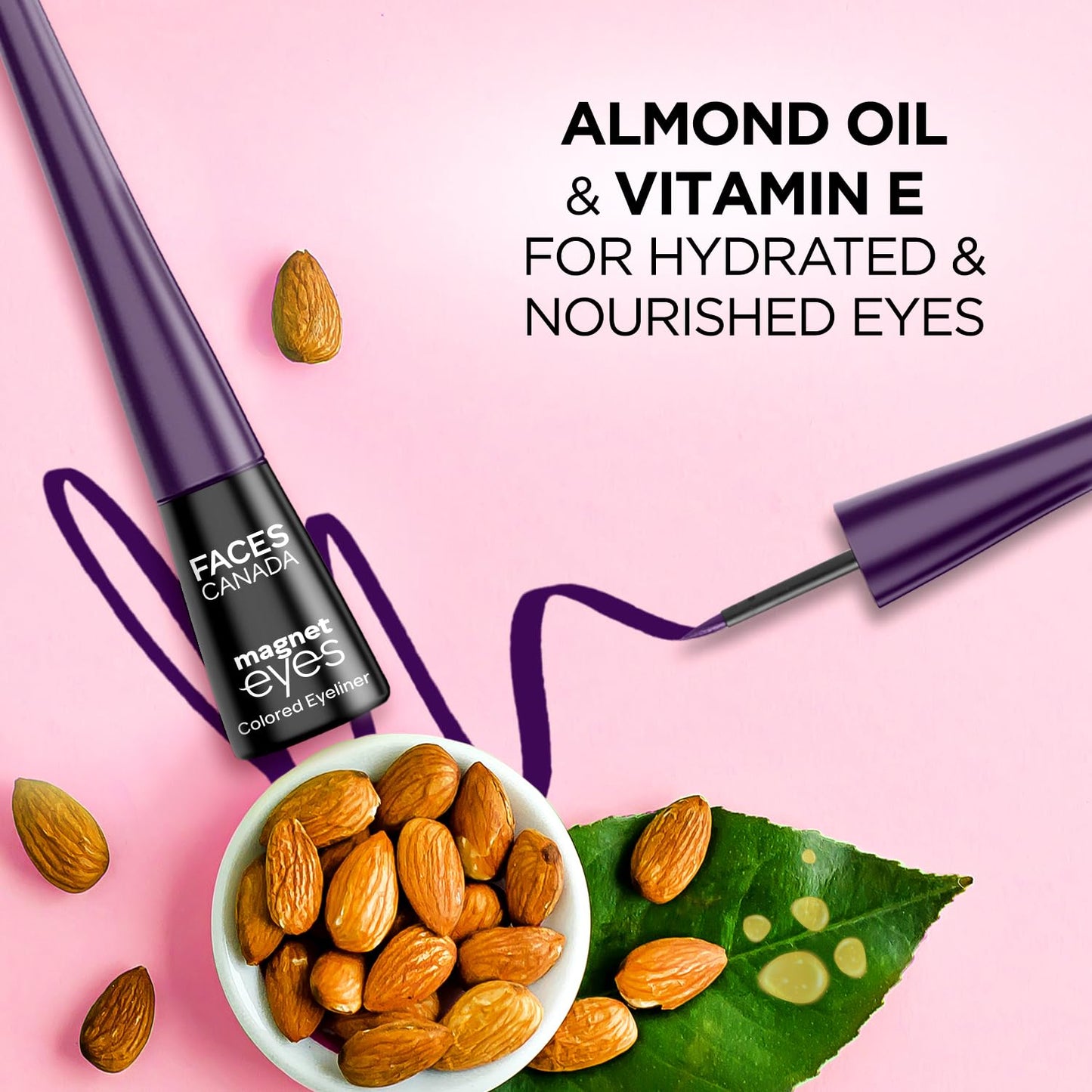 FACESCANADA Magneteyes Color Eyeliner Gel - Dramatic Purple,4Ml|Glossy Finish|24Hr Long-Lasting|Waterproof