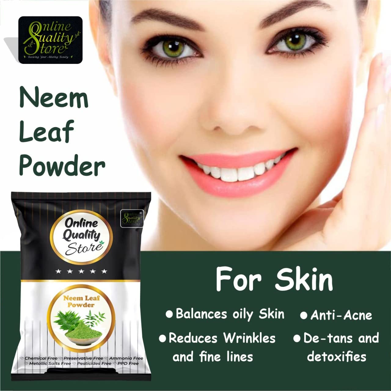 Neem powder for face, Neem powder for skin - With Size Options (100Gm)