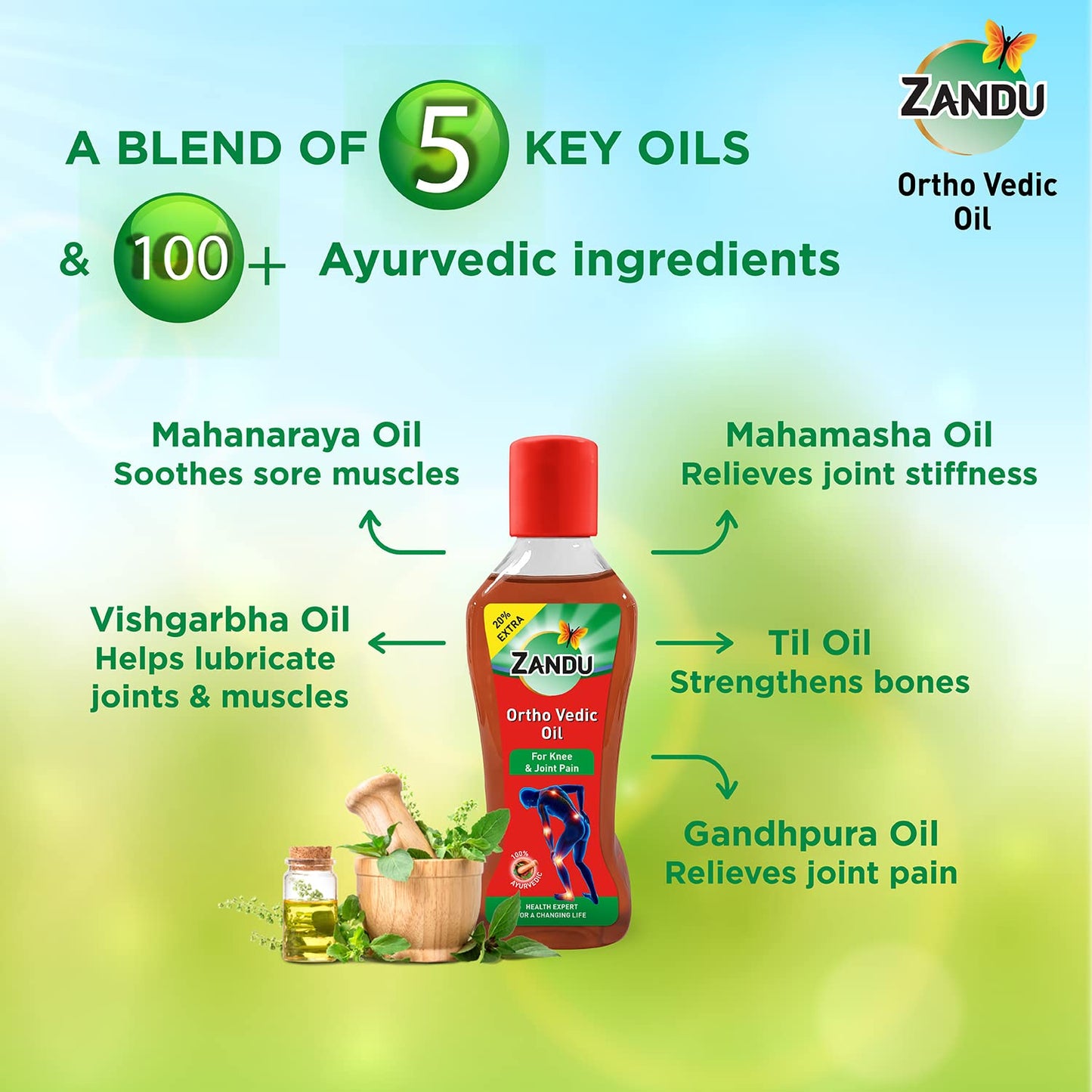 Zandu Ortho Vedic Oil, 100 ml