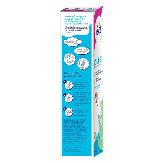 Veet Pure Hair Removal Cream for Women For Sensitive Skin, 100 gm