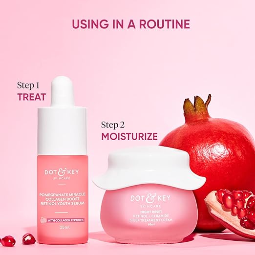 Dot & Key Night Reset Retinol + Ceramide Night Cream | Anti Aging Cream For Face | 60ml