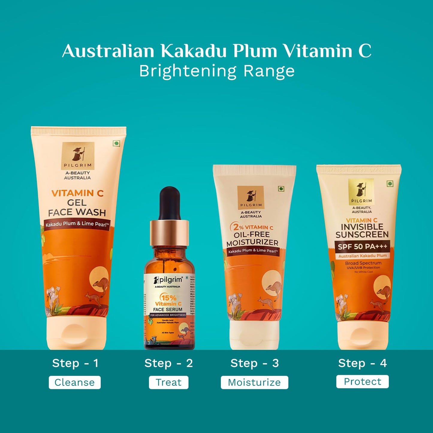 Pilgrim 15% Vitamin C Serum For Glowing Skin, 20 ml