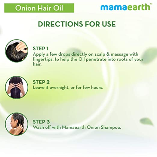 Mamaearth Onion Hair Oil with Onion Oil & Redensyl for Hair Fall Control, 200 ml