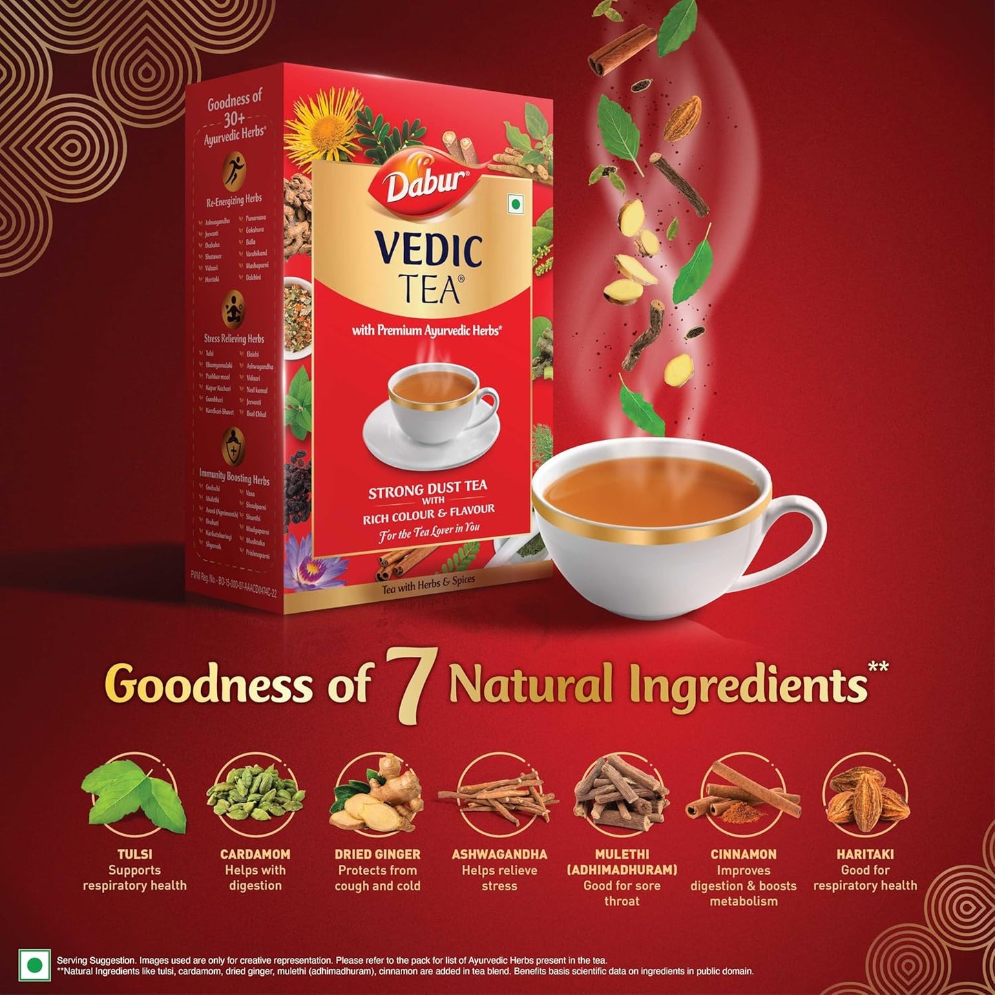 Dabur Vedic Tea, Premium Dust Tea, 250 gm