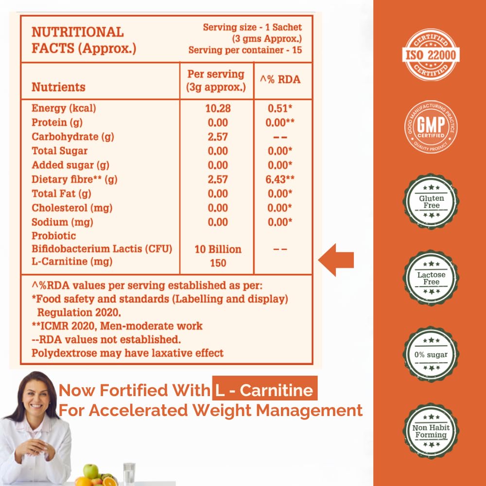 The Healthspan Co. Sustainably Lean, Improve Metabolism To Manage Weight, Pack Of 2, Orange