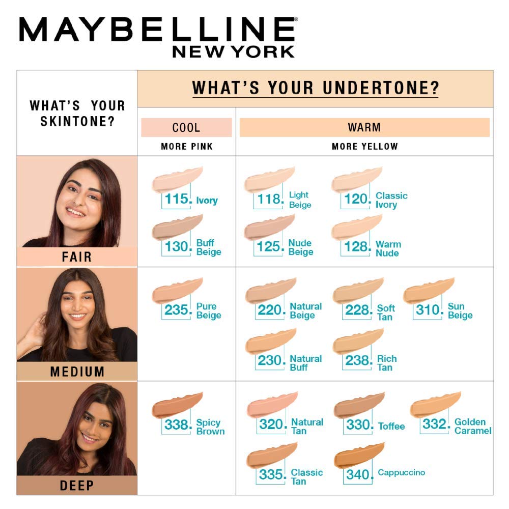 Maybelline New York Liquid Foundation, Matte & Poreless,Fit Me, 330 Toffee, 18 ml
