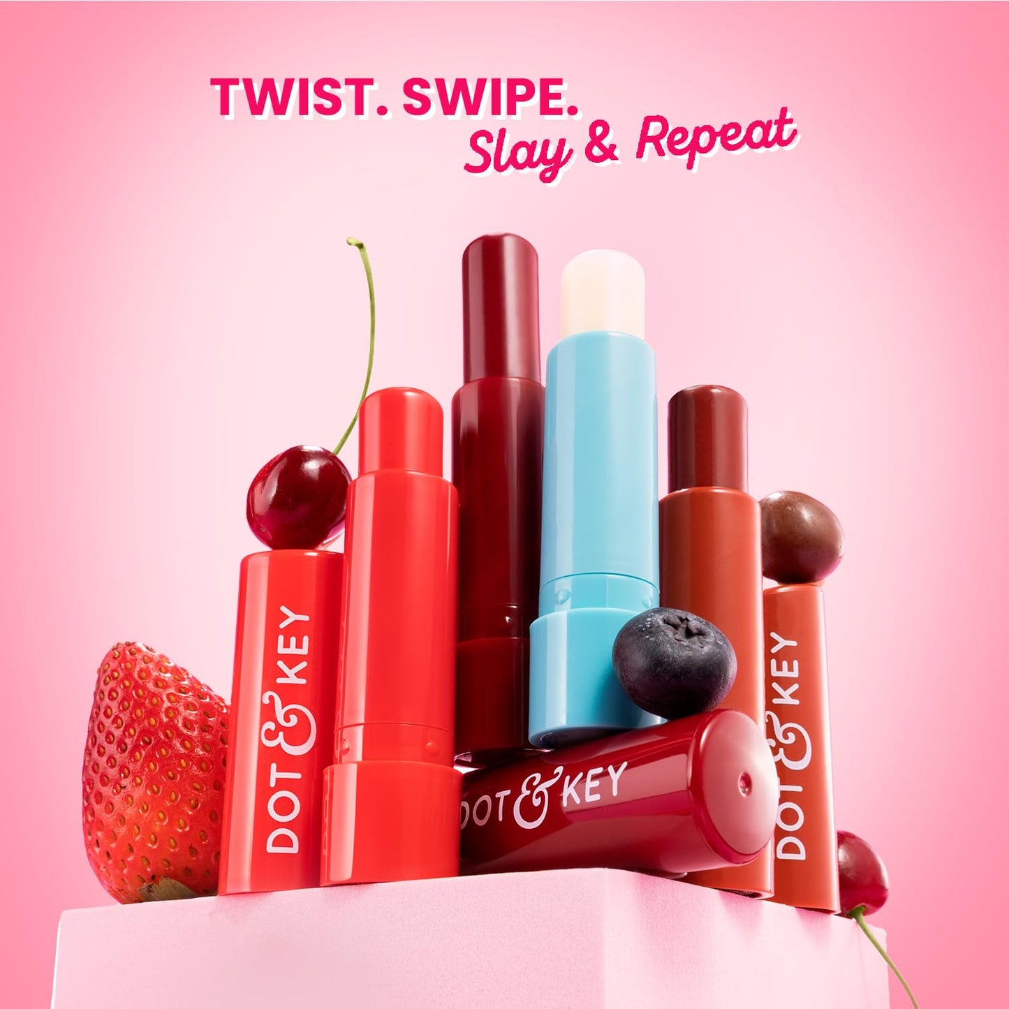 Dot & Key Barrier Repair Hydrating Lip Balm SPF 50 | Strawberry Red, 4.5 gm