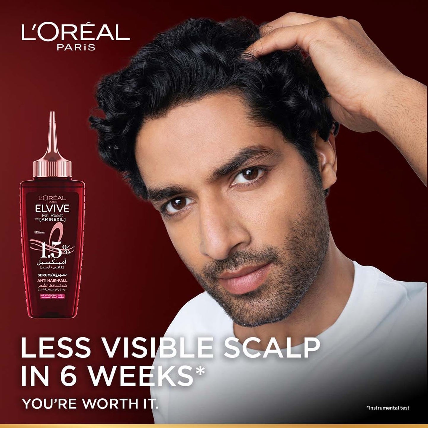 L'Oréal Paris Fall Resist Anti Hair Fall Serum with 1.5% Aminexil, Caffeine & Arginine for lesser visible scalp & hair fall, 102ml