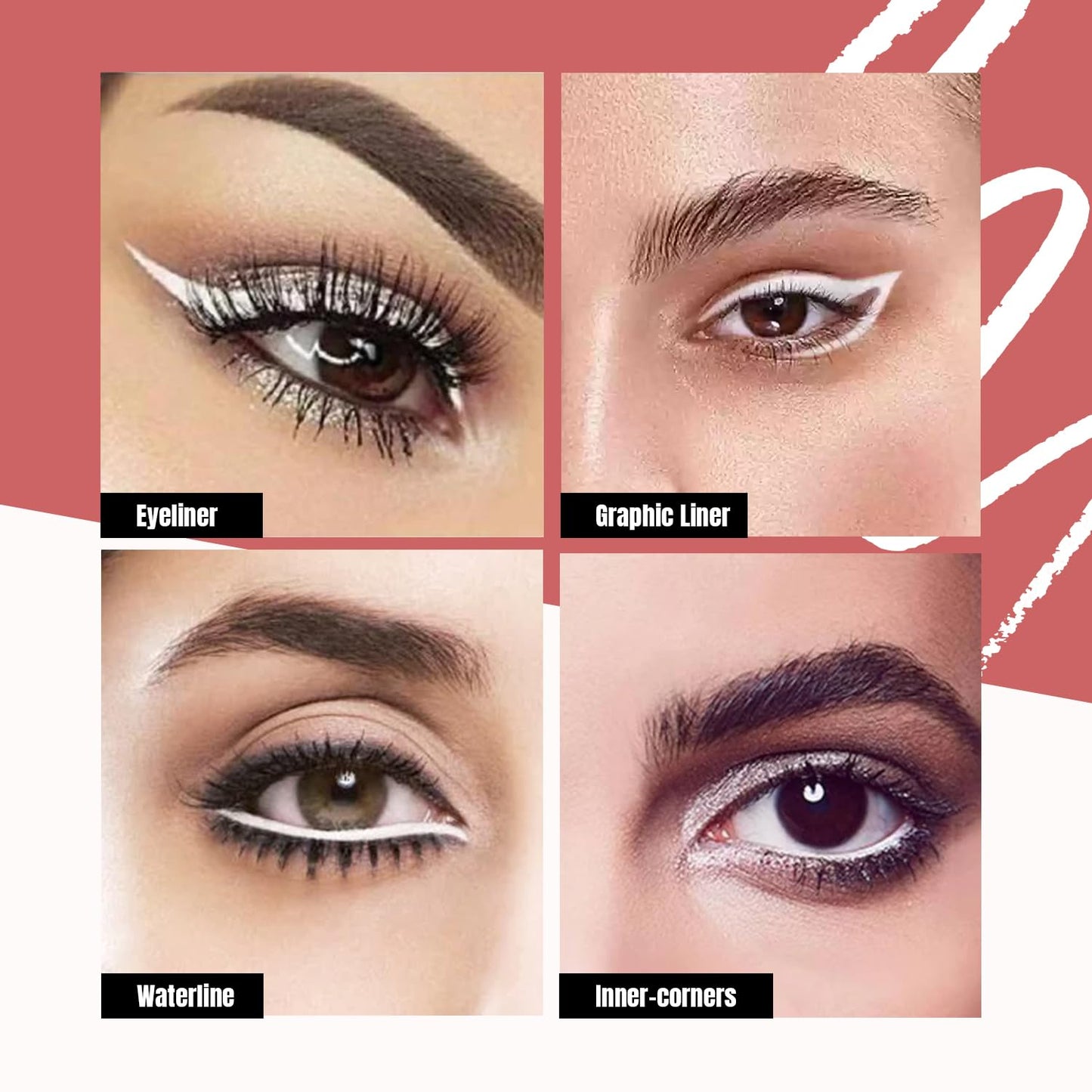 FACESCANADA Magneteyes Color Kajal - White Serenity 06, 0.30g | Highly Pigmented Kohl | 12 Hr Long Stay | Matte Finish | Single Stroke Glide | Water Proof