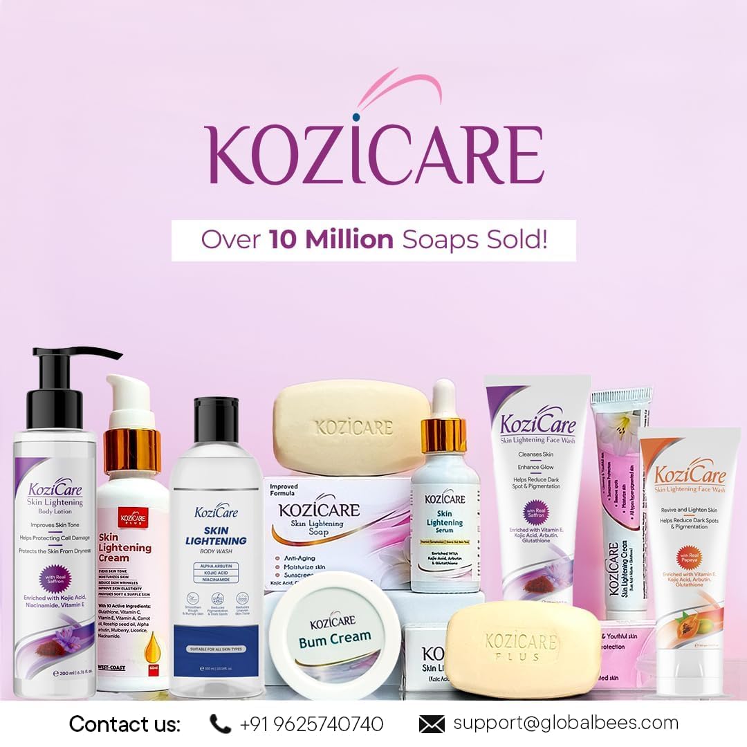 Kozicare Skin Lightening Cream with Saffron, 15 gm Pack of 2