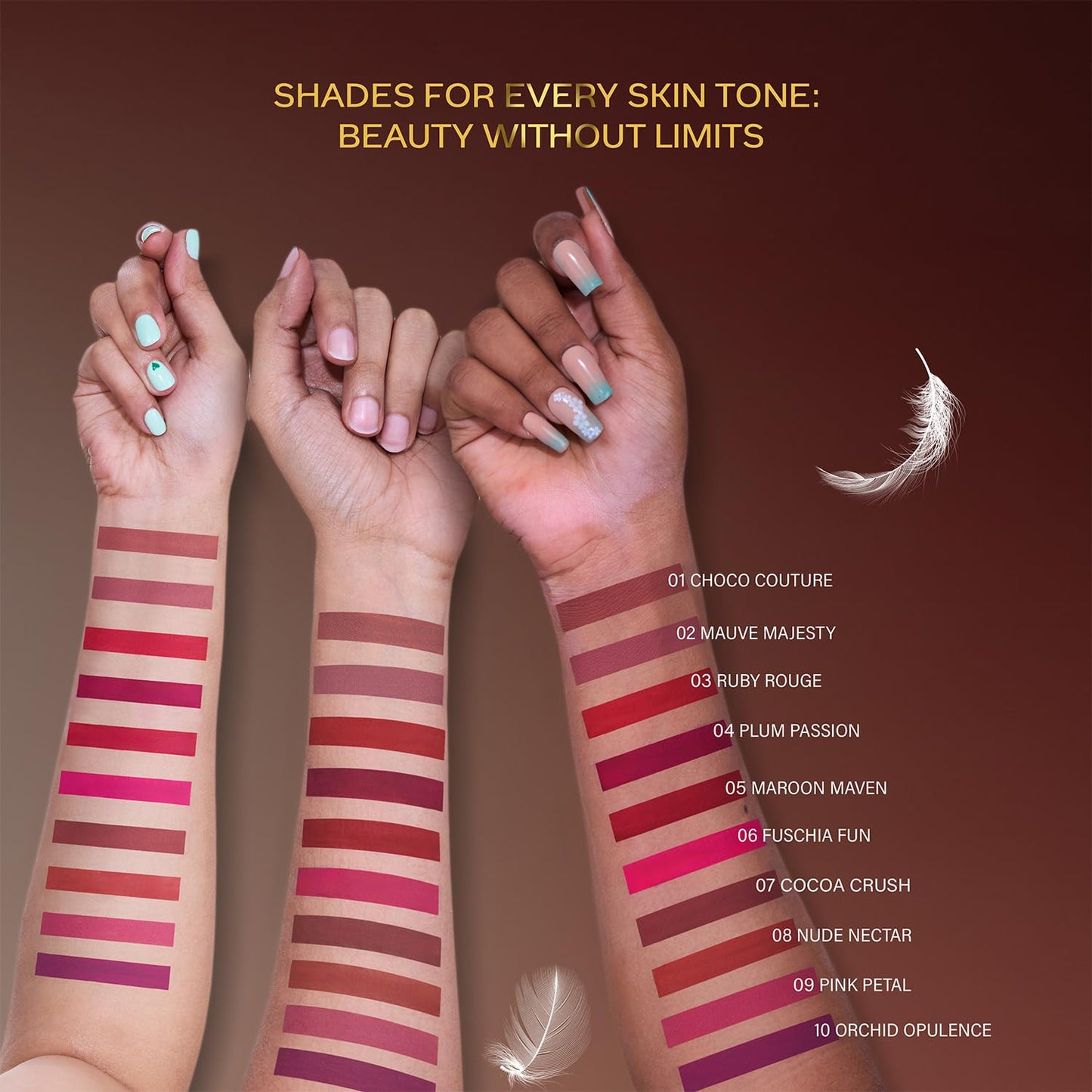 Click to see full view FACESCANADA Comfy Matte Wow Liquid Lipstick - Plum Passion 04, 3.8ml | One Swipe Application