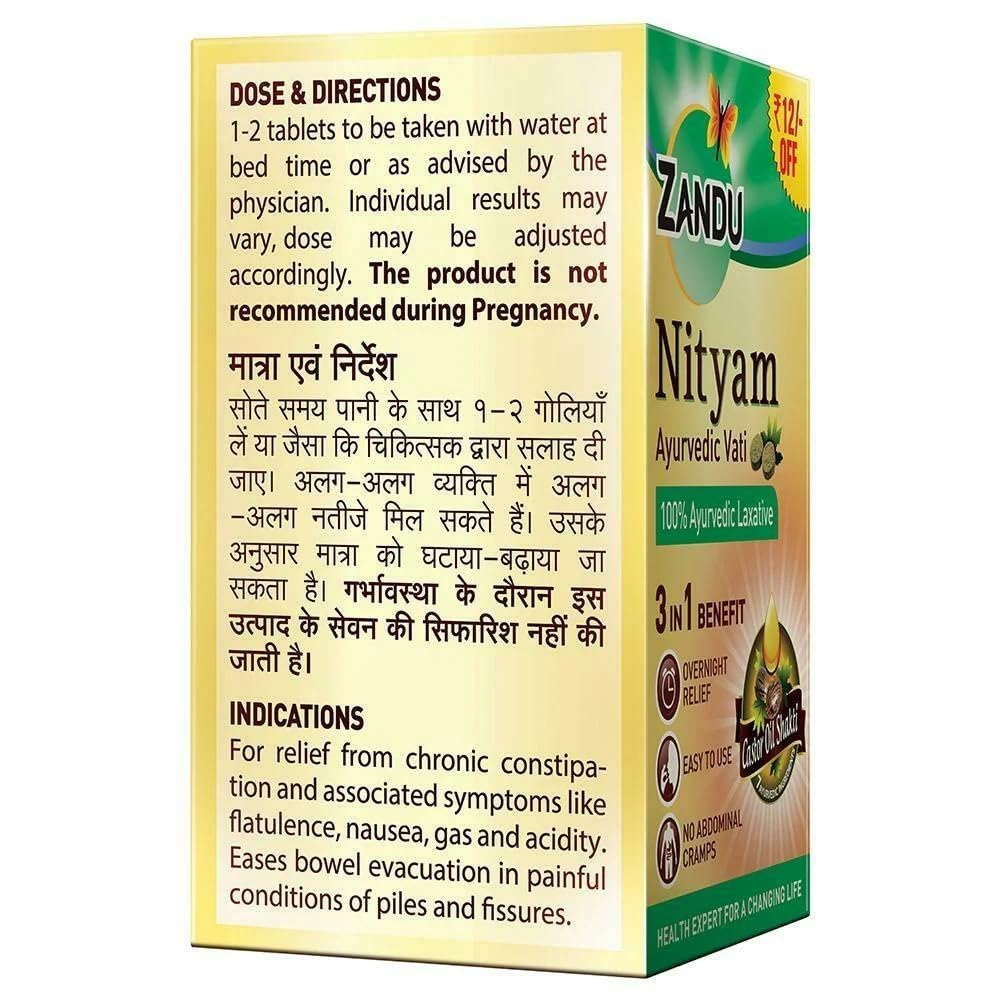Zandu Nityam Ayurvedic Vati 30 Tablets