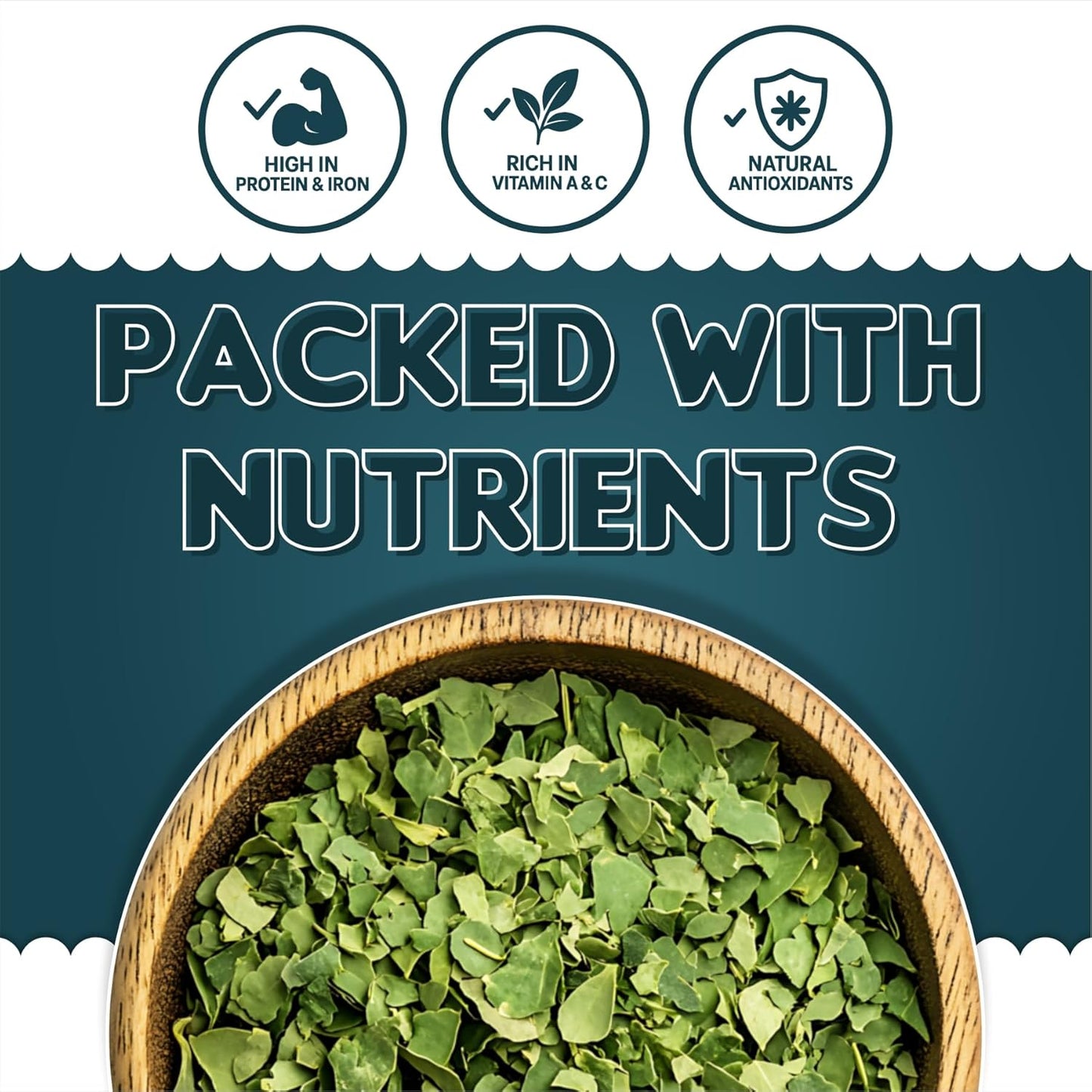 Online Quality Store Moringa Leaves, Dried Drumstick Tree Leaves, 100 gm