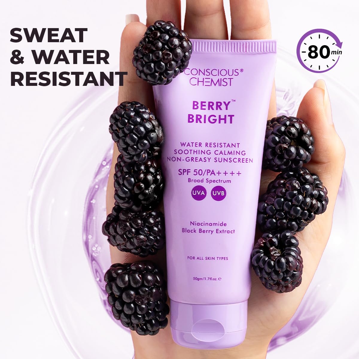 Conscious Chemist® Sunscreen SPF 50 PA++++, 50 gm