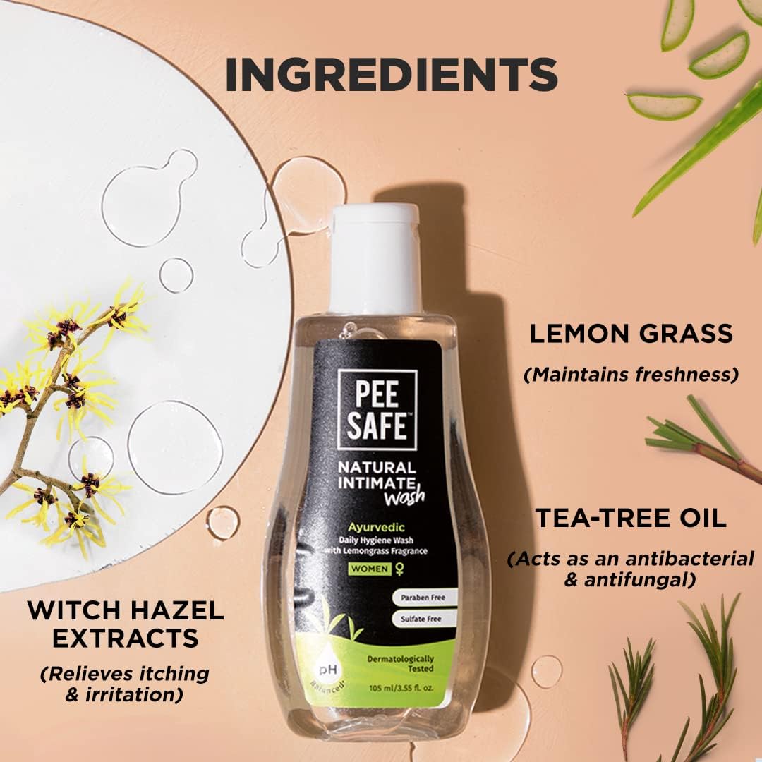 Pee Safe Intimate Wash For Women, 105 ml, pH Balanced