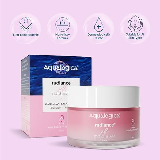 Aqualogica Radiance+ Jello Moisturizer with Watermelon & Niacinamide, 50 gm