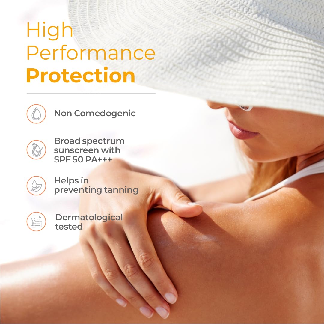 UV Doux Sunscreen Gel SPF 50 PA+++, Broad Spectrum UVA & UVB, 50 gm