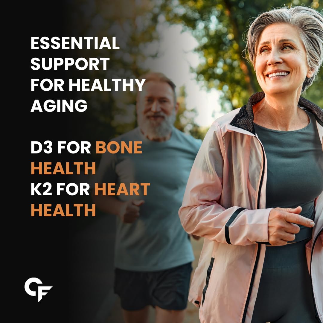 Carbamide Forte Vitamin D3 K2 Supplement for Bone & Heart Health-120 Veg Tablets