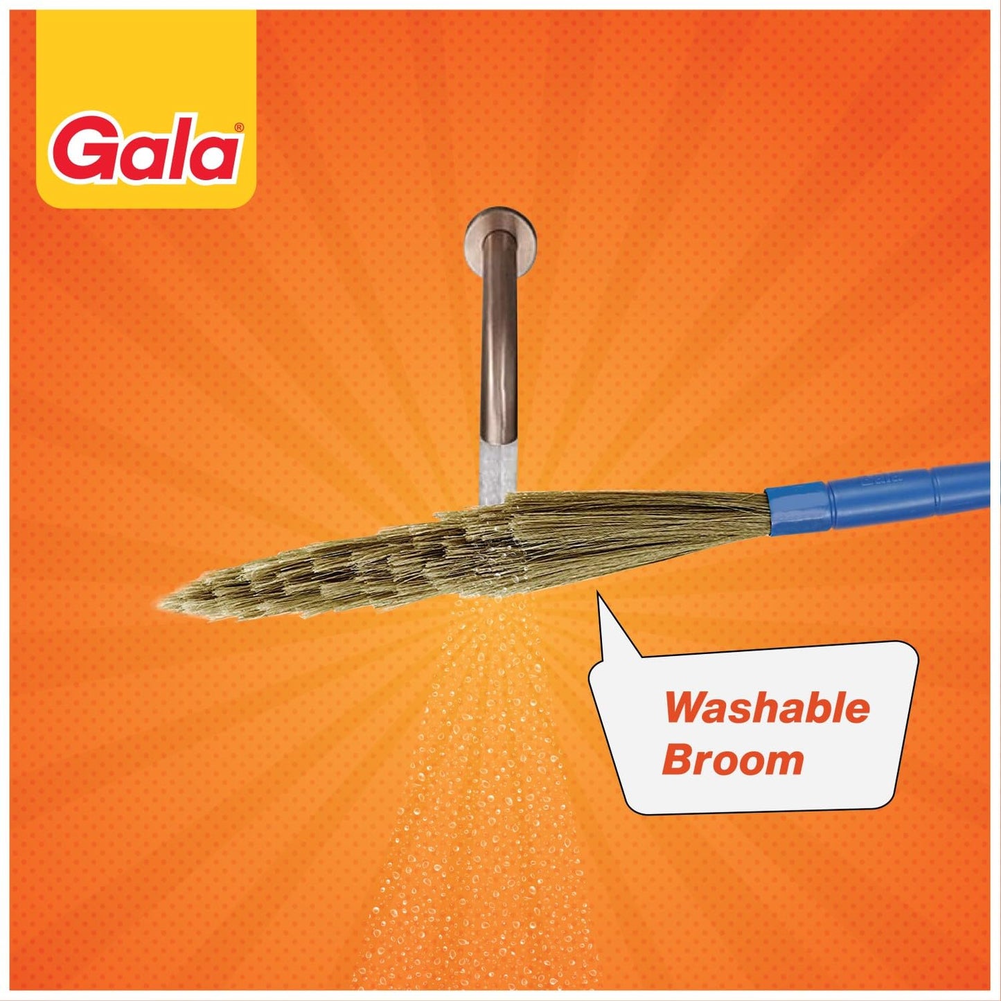 Gala No Dust Broom For Floor Cleaning, Made of washable Fibers