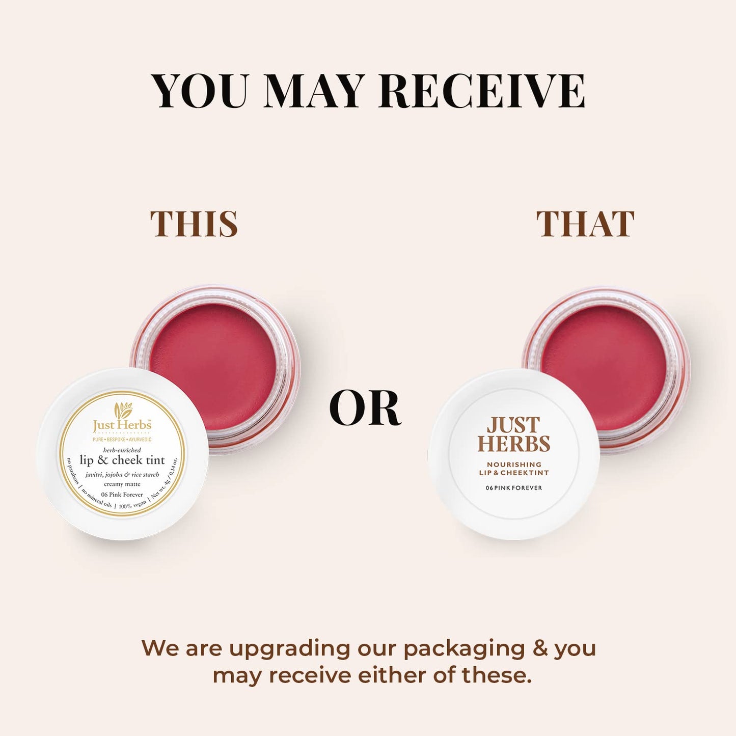 Just Herbs Ayurvedic, Natural Lip & Cheek Tint