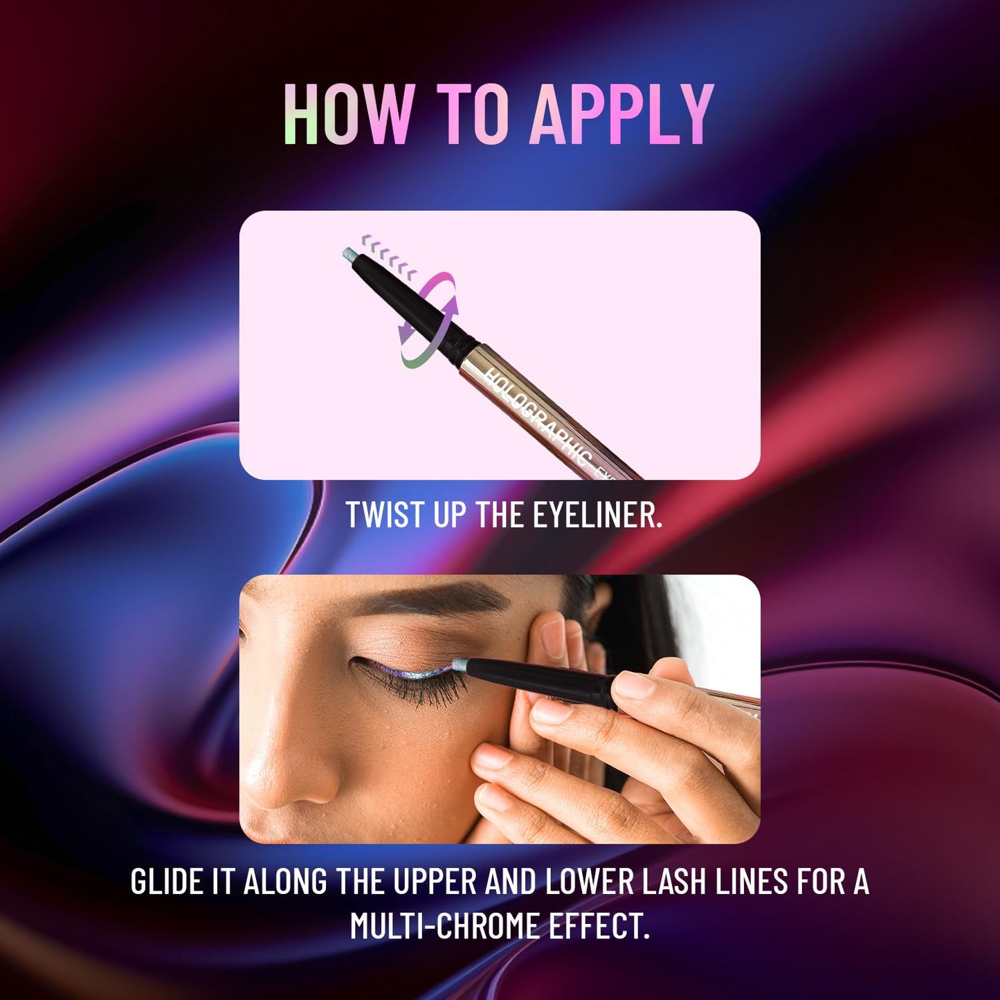 SWISS BEAUTY Holographic Shimmery Pencil Eyeliner | Waterproof, Smudge Proof, Long Lasting Eyeliner With Easy Application | Shade- Milky Way, 0.2G, Assorted