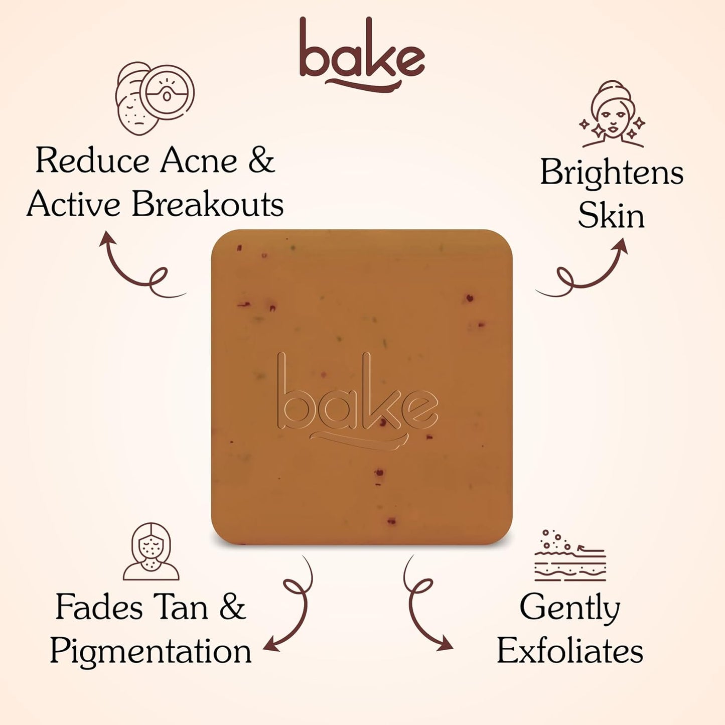BAKE De-Tan Scrub Treatment Coffee Soap (200Gms Pack of 2) | Ultra Pigmentation Soap for Tan Removal | With 2% Kojic Acid, 1% Glycolic Acid, 1% Alpha Arbutin | | For Pigmentation, Dark Spots & Tan Removal | For Women & Men | 100g x 2