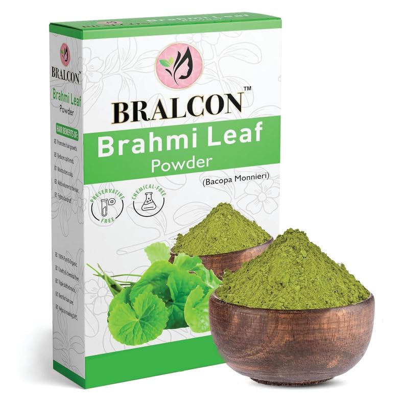 BRALCON Organic Amla Powder, Reetha Powder, Shikakai Powder, Bhringraj Powder, Hibiscus Powder, Henna Powder, Indigo Powder Combo-700g(100g x 7 Pack)| Skin & Hair Care Powder|Hair Growth, Face Pack