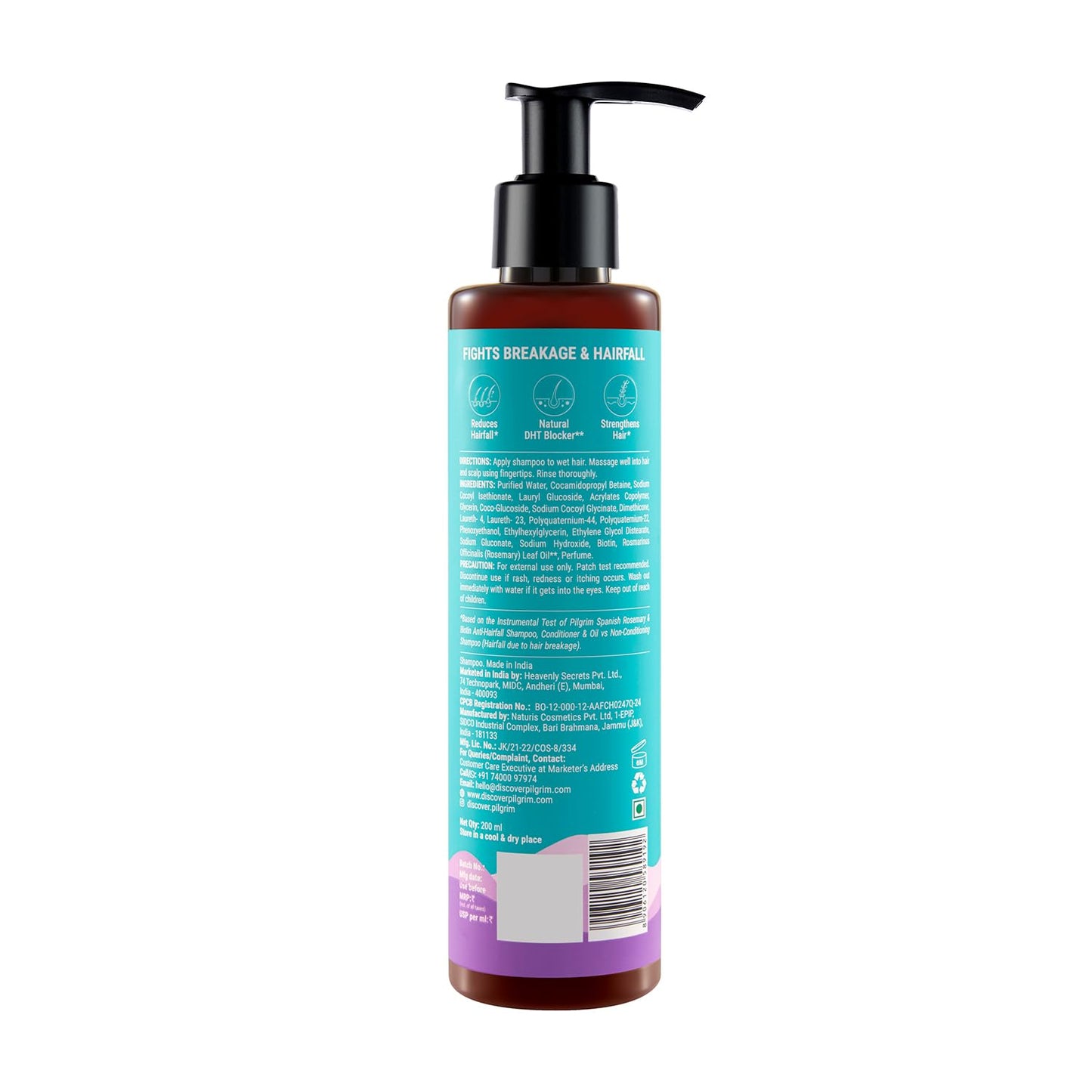 Pilgrim Spanish Rosemary & Biotin Anti Hairfall Shampoo 200ml