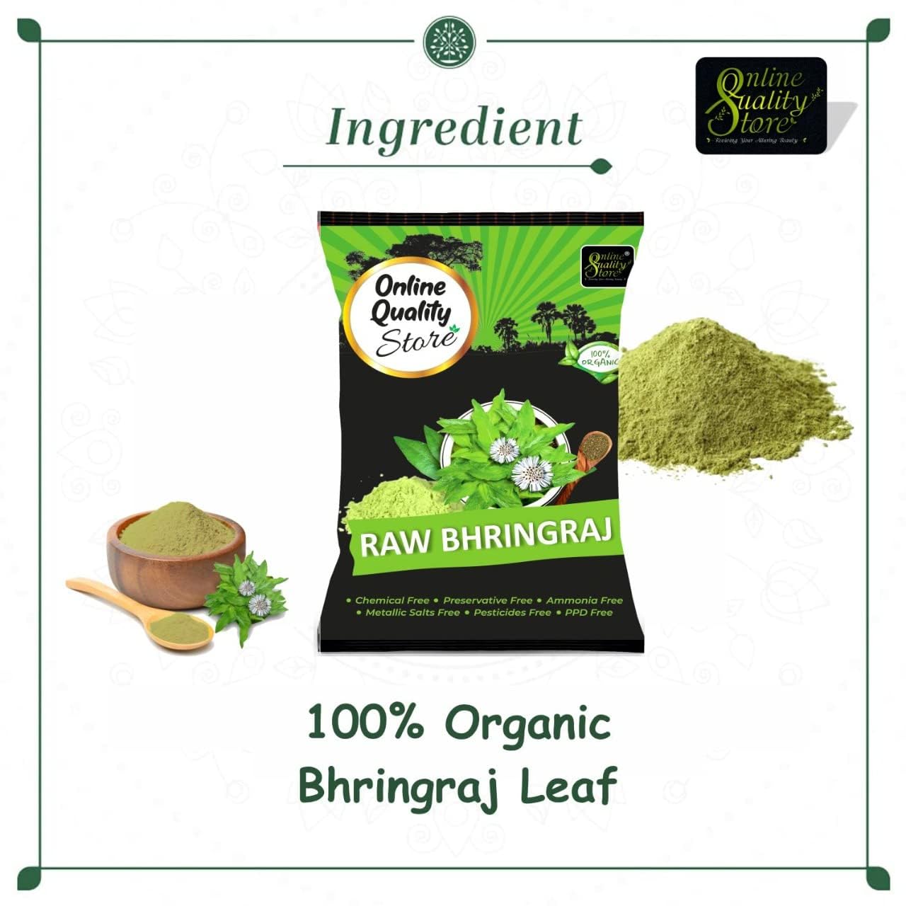 Online Quality Store raw bringaraj/bringraj dry leaves/Bhringraj Leaves/Bhangra 100 g