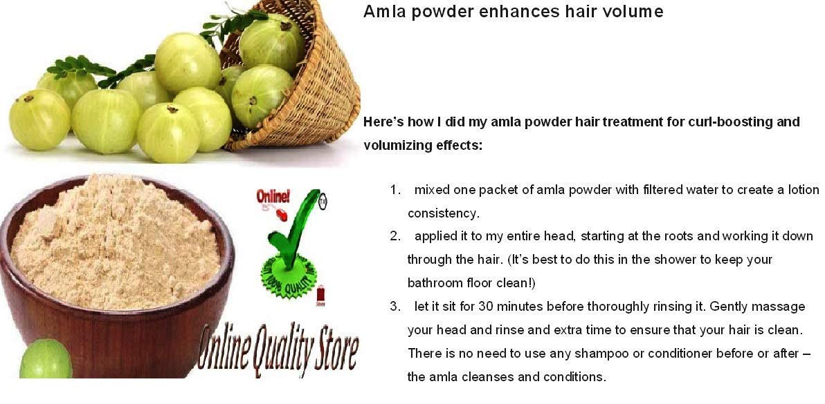 Online Quality Store Amla, Reetha, Shikakai Powder Combo Powder Pack For Hair R (Pack Of 3, Total 380G Pack), All Hair Type, Oily, Dry, Thick, Damaged, 3 Count