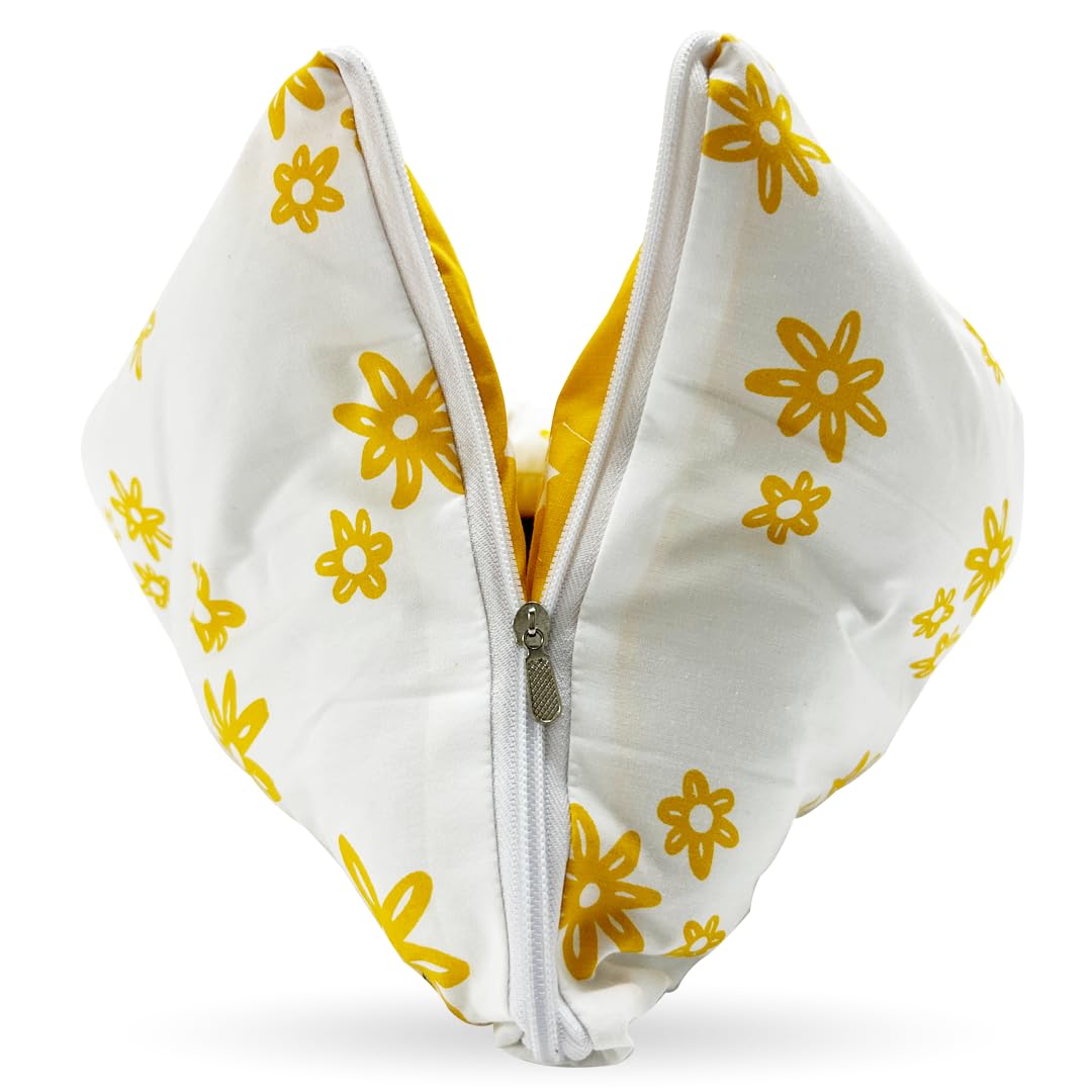 3-in-1 Baby Bed & Sleeping Bag for Newborn, Yellow Flower