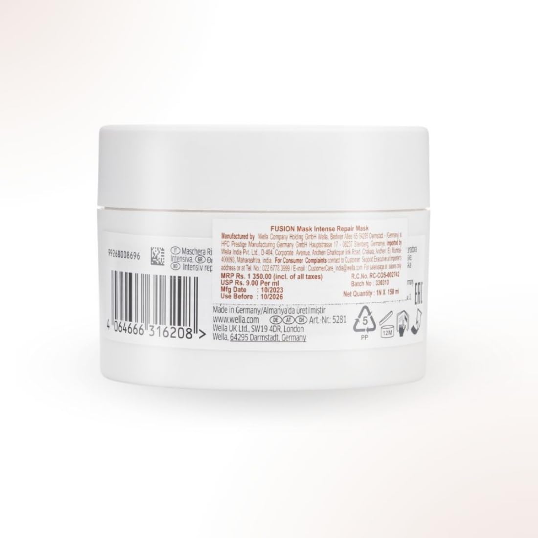 Wella Professionals Fusion Intense Repair Hair Masque, 150 ml